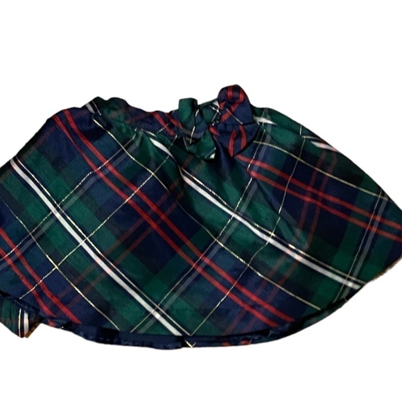 Gymboree Girl’s Plaid Skirt Family Celebrations Green Milky Way Size 3T - Picture 2 of 5